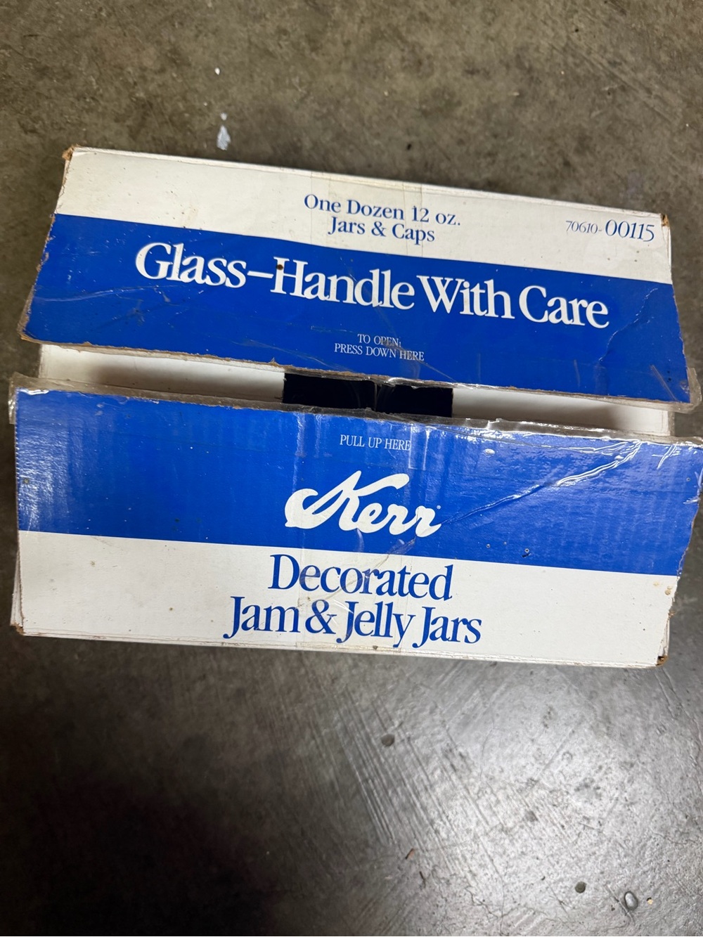 Vintage Kerr Decorated Jam & Jelly Jars Lot of 12 12 oz Embossed Glass No Lids - Picture 9 of 9
